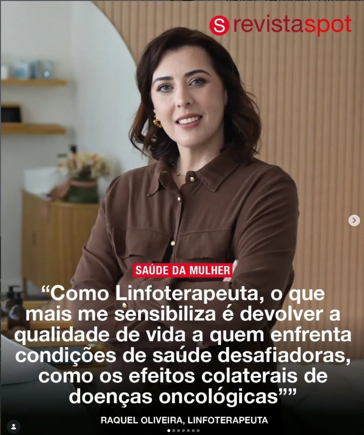 Publicação sobre Raquel Oliveira na Revista Spot
